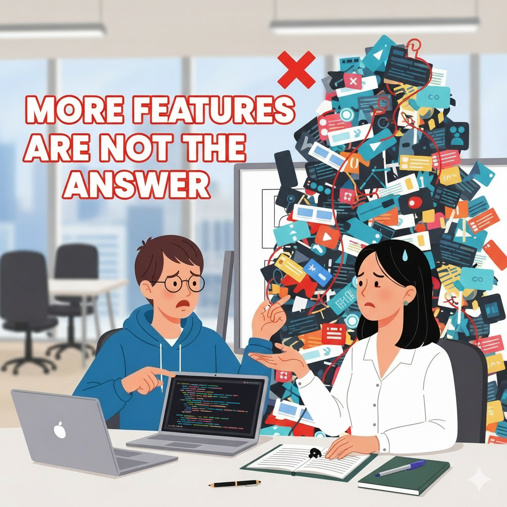 Dear PM: More features are not the answer